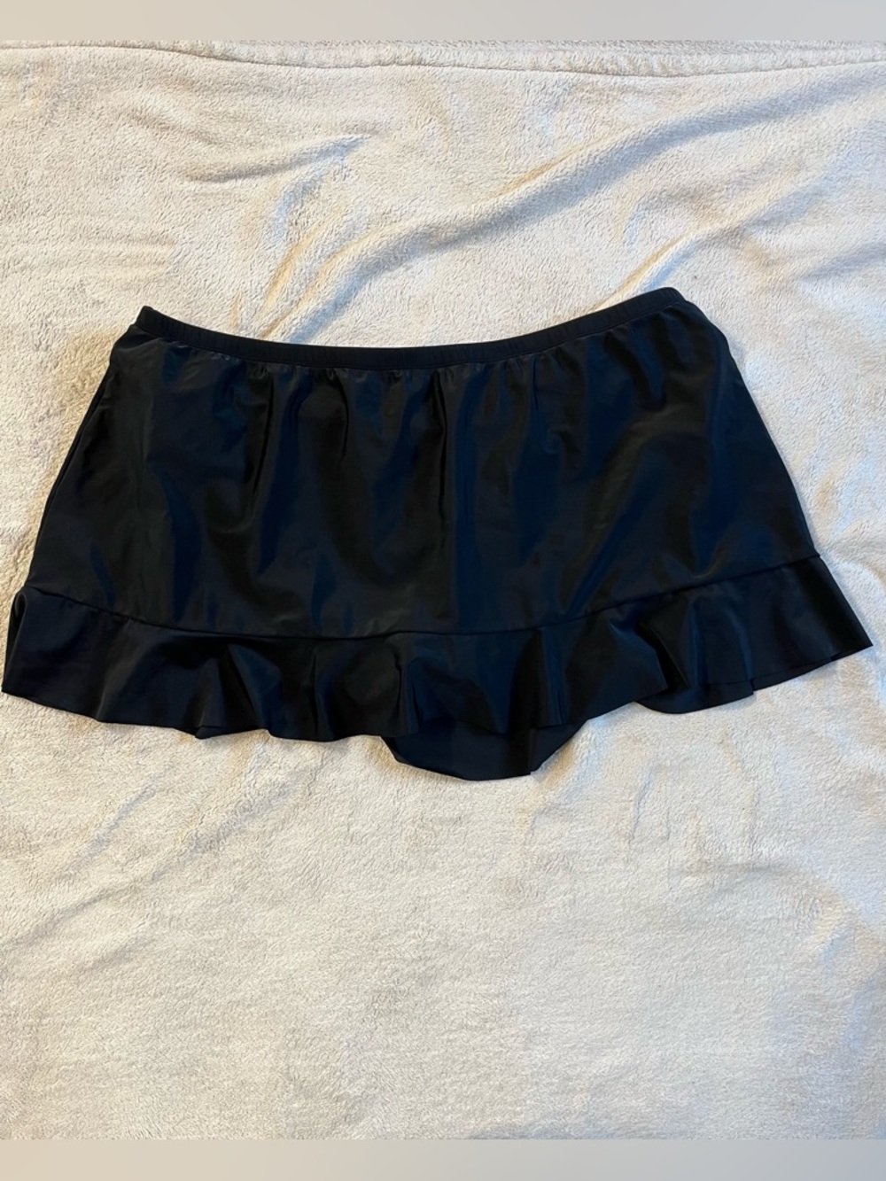 Shade & Shore Women’s Black High Rise Swim Skirt 2X (20-22) NWT Ruffle